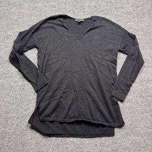 INC International Concepts Tunic Sweater Women S Black V Neck Long Sleeve Casual